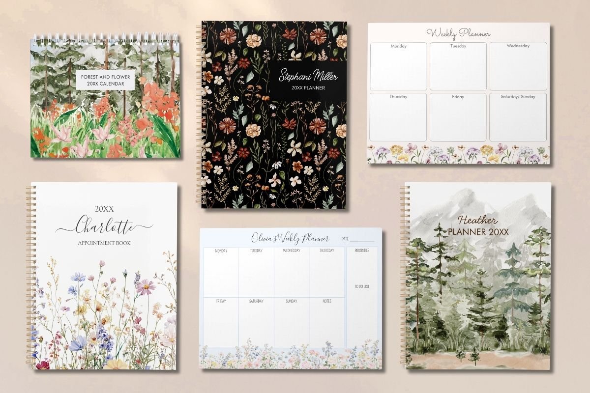 Personalized Planner, Calendar, and notepads