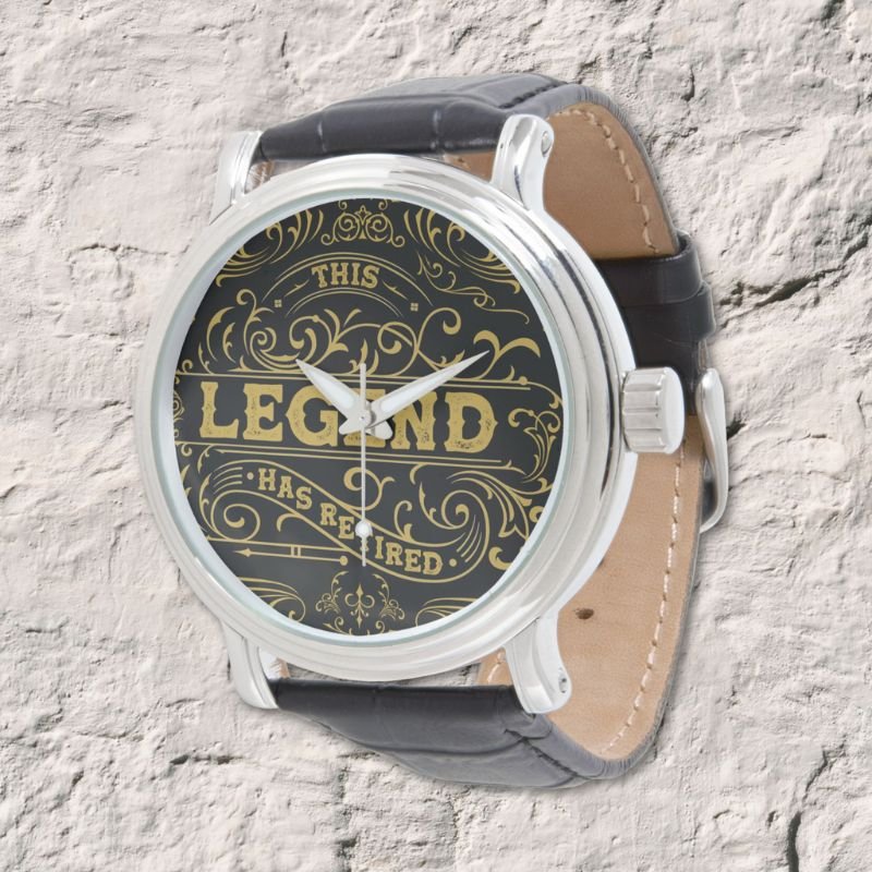 Vintage Black Gold Legend Retirement Watch