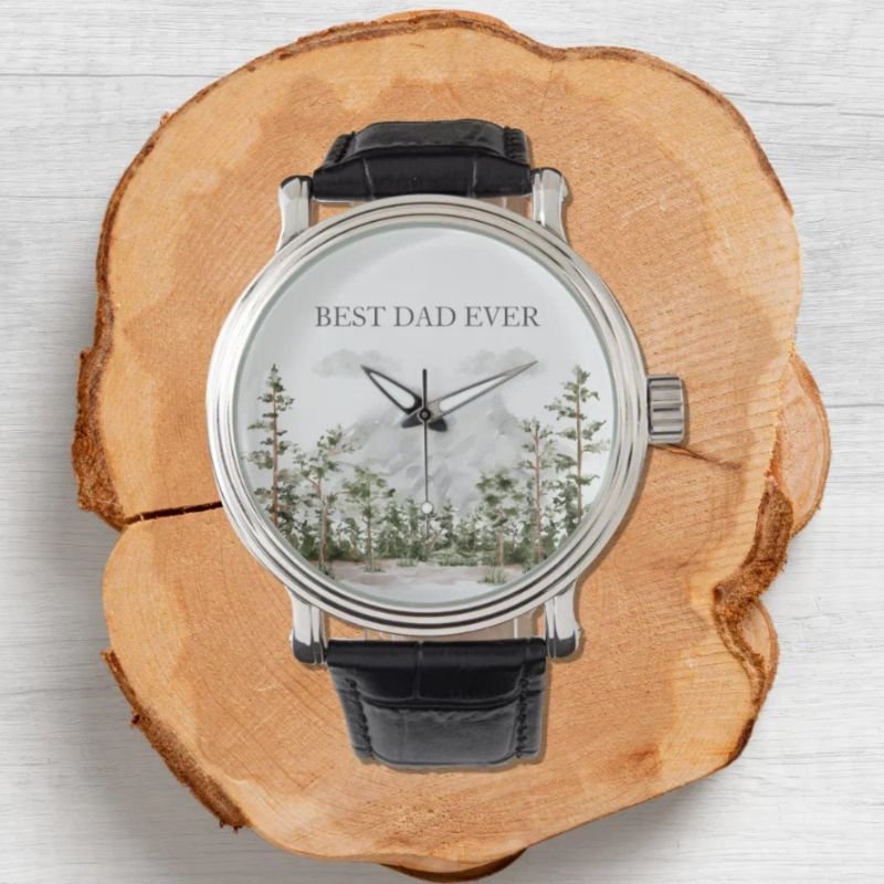 Personalized Watercolor Mountain and Forest Watch