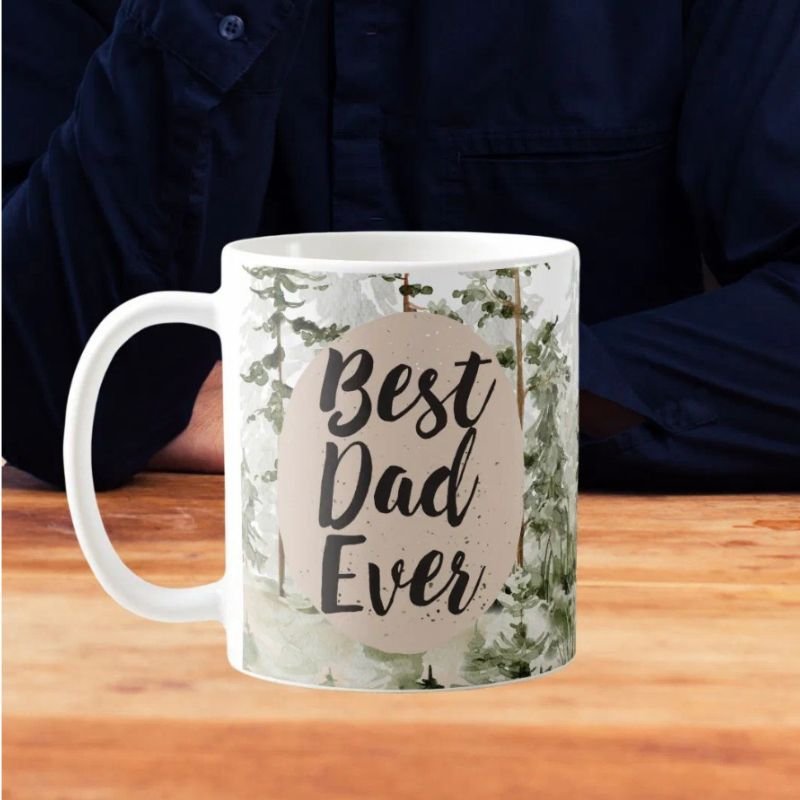 Rustic Vintage Fathers Day Best Dad Ever Coffee Mug
