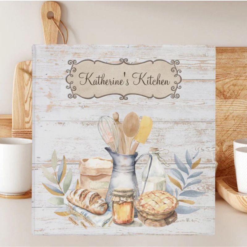 Rustic Country Farmhouse Baking Recipe Cookbook 3 Ring Binder