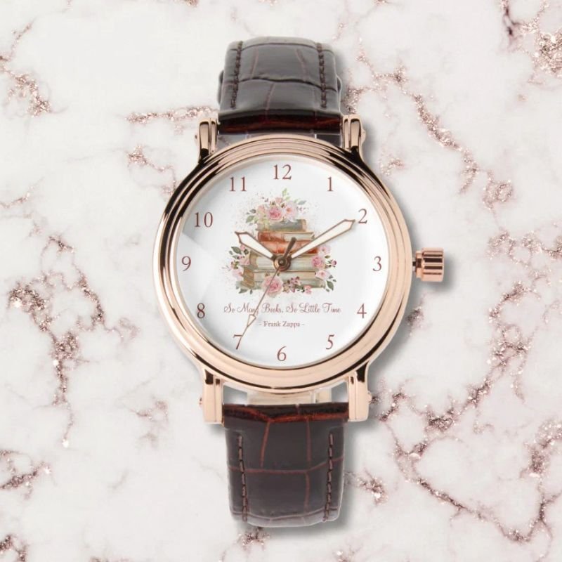 Custom Quote Books and Vintage Pink Roses Watch