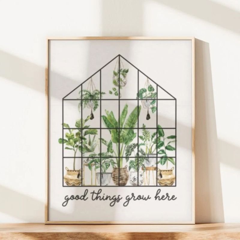 House Plant Good Quote Wall Art