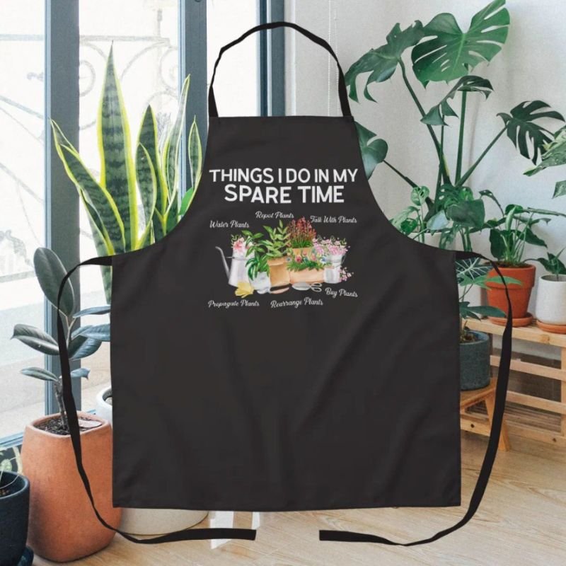 Watercolor Floral Plant Funny Quote Gardening Apron