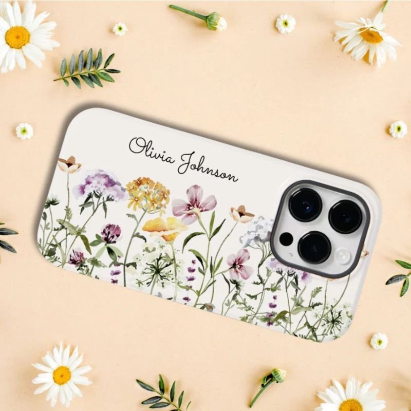 Personalized Name Wildflower Garden Case-Mate iPhone Case