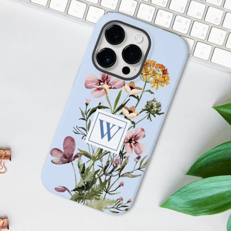 Monogram Watercolor Wildflower Bouquet #1 Case-Mate iPhone Case