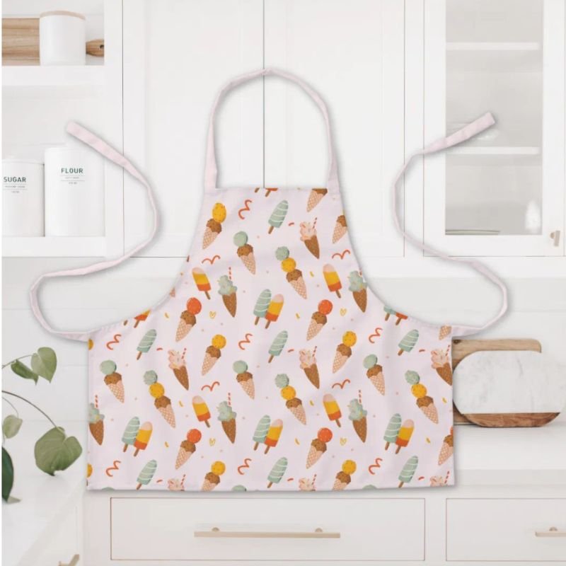 Cute Summer Ice Cream Pattern Apron