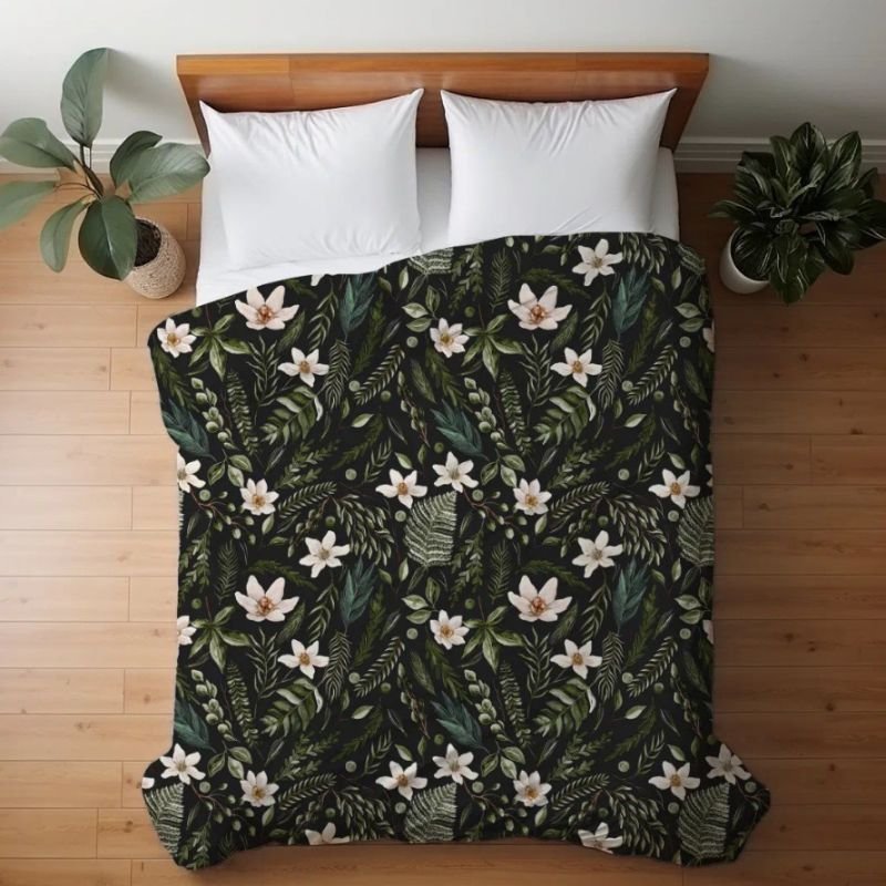 Flower Watercolor Floral Botanical Pattern Duvet Cover