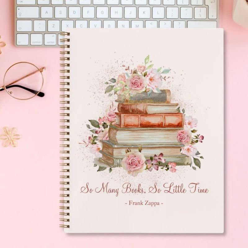 Custom Quote Books and Vintage Pink Roses