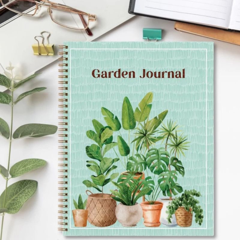 Watercolor Tropical Houseplant Garden Journal
