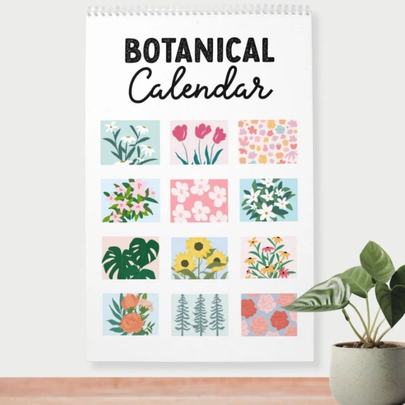 2026 Modern Abstract Botanical Calendar
